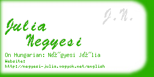 julia negyesi business card